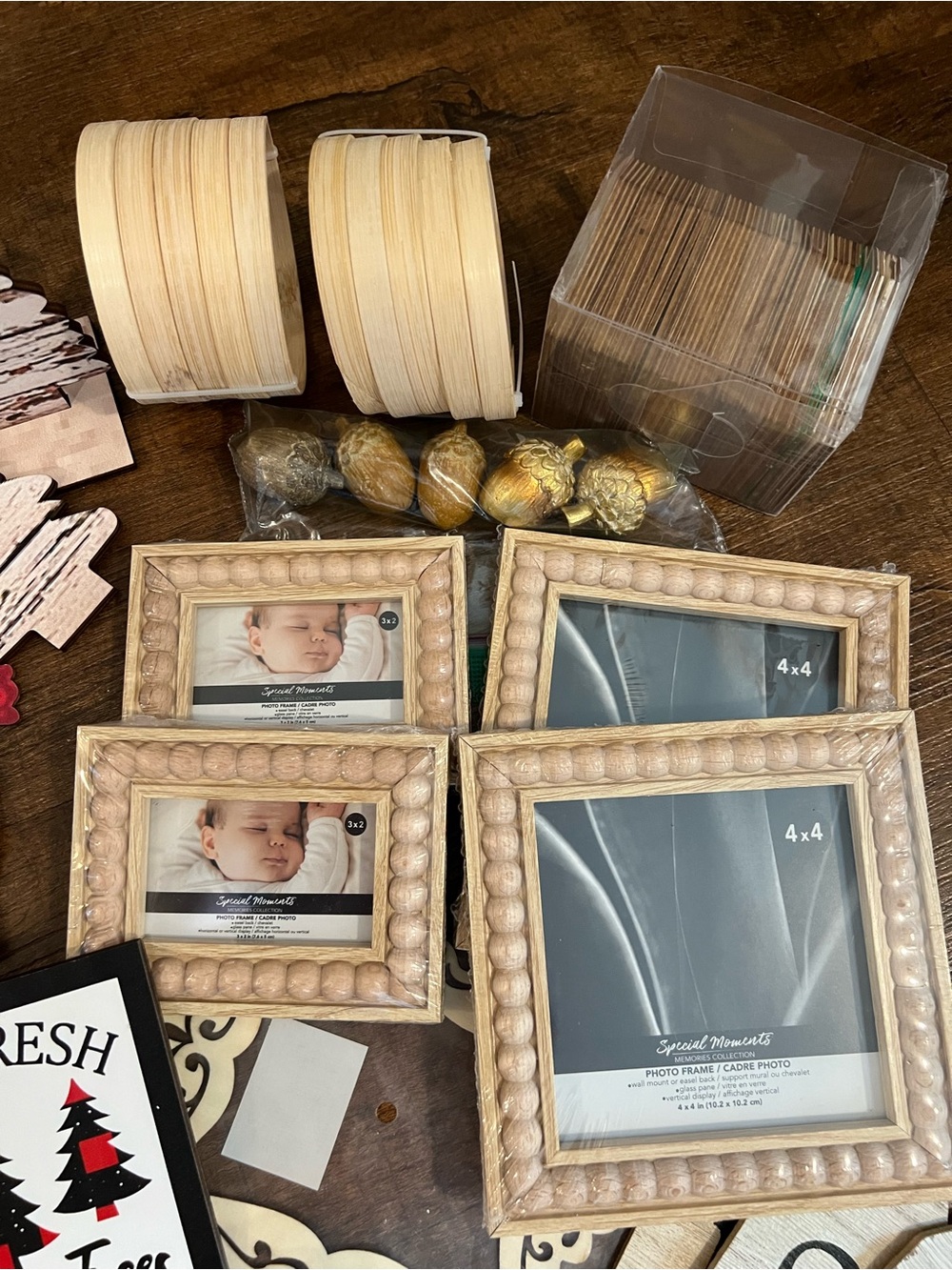 Assorted Wooden DIY Decorative Craft Pieces - Natural & Painted - Picture 5 of 7